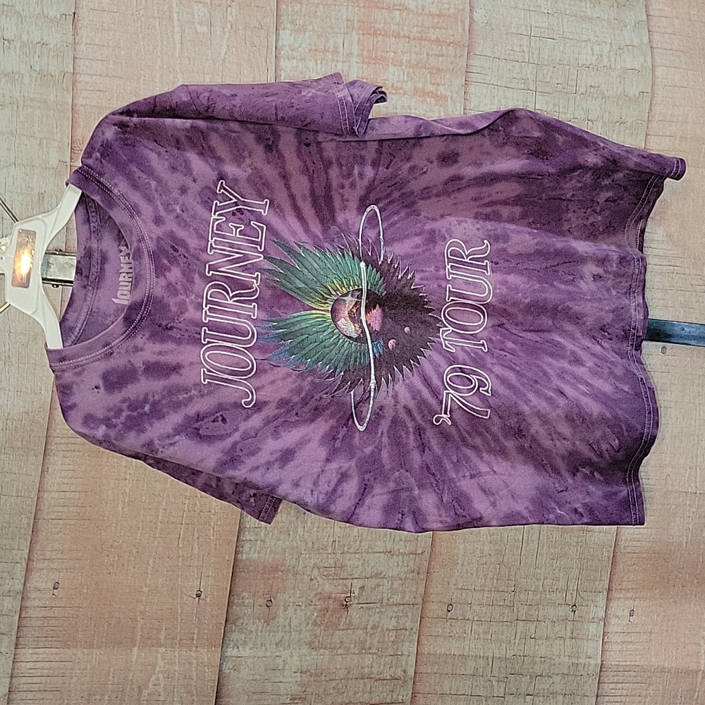 JOURNEY Tour 1979 purple Tye Dye Graphic Tee - Picture 1 of 4